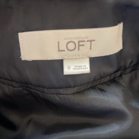 Loft Wool Herringbone Button Skirt - Picture 4 of 5